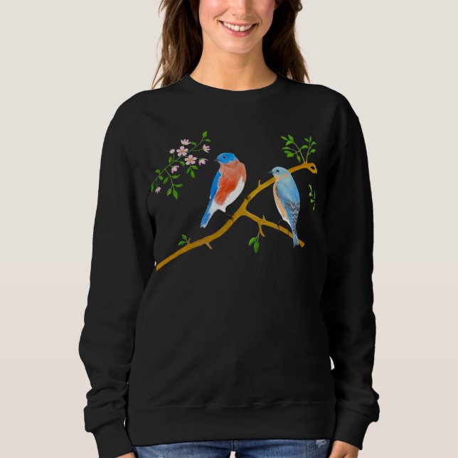 Bluebirds Pair Black Sweatshirt (Vorderseite)