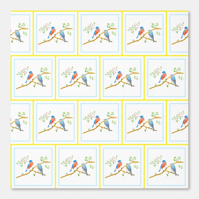 Bluebirds-Pegel und -TASTTapete Tapete (Vorderseite)
