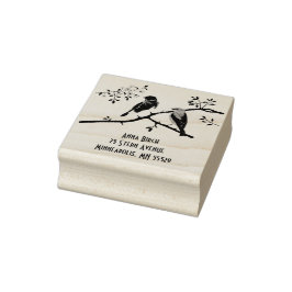 Bluebirds Rubber-Briefmarke Gummistempel