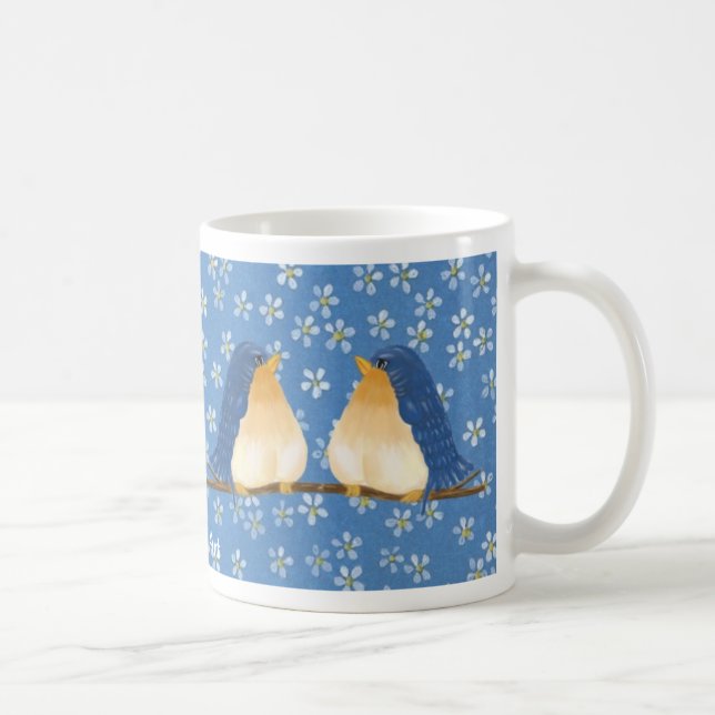 Bluebirds-Tasse Kaffeetasse (Rechts)