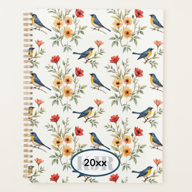 Bluebirds und Blume Planer (Vorderseite)