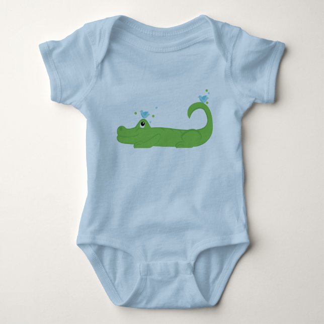 Bluebirds und Gator Baby Strampler (Vorderseite)