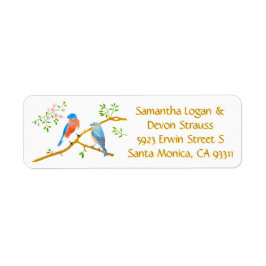 Bluebirds Wedding Return Address Labels