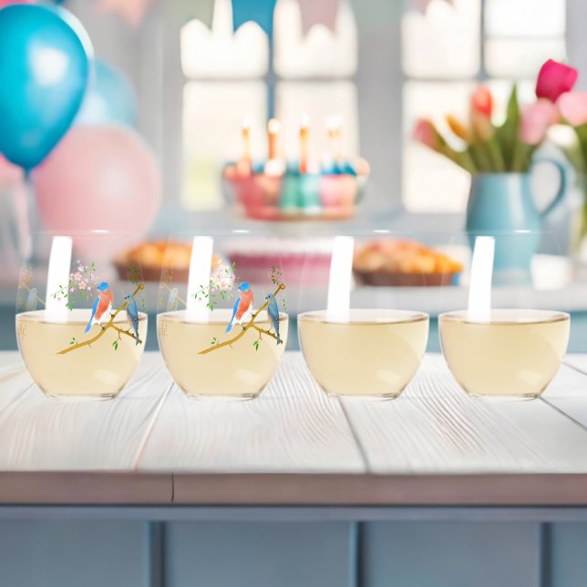 Bluebirds Weinglas Ohne Stiel (Insitu (Baby Party))