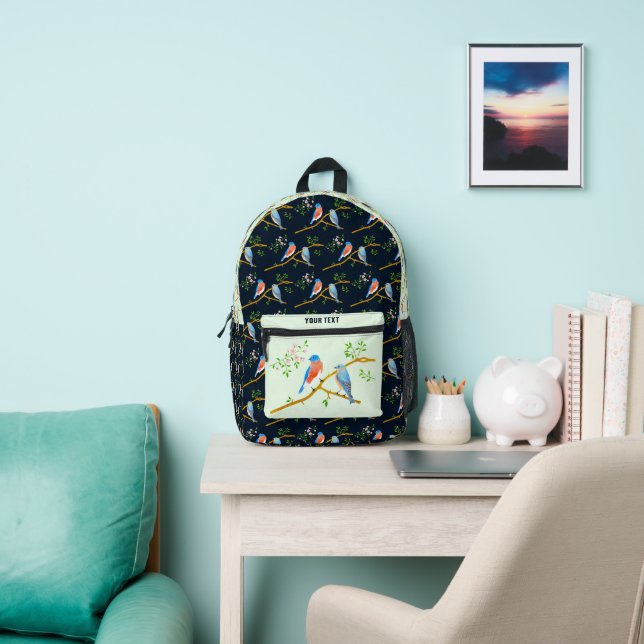 Bluebirts Blackpack Black & Bale Green Bedruckter Rucksack (InSitu)