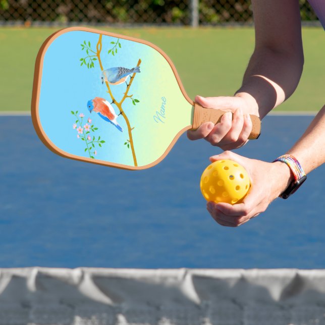 Bluebirts blass blau und grün pickleball schläger (InSitu)