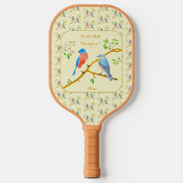 Bluebirts mit Text-Gelb-Pickleball-Paddel Pickleball Schläger