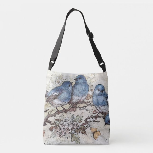 Bluebirts-Tote-Tasche Tragetaschen Mit Langen Trägern (Rückseite)