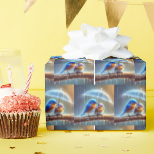 Bluebirts unter einem Schirm Geschenkpapier