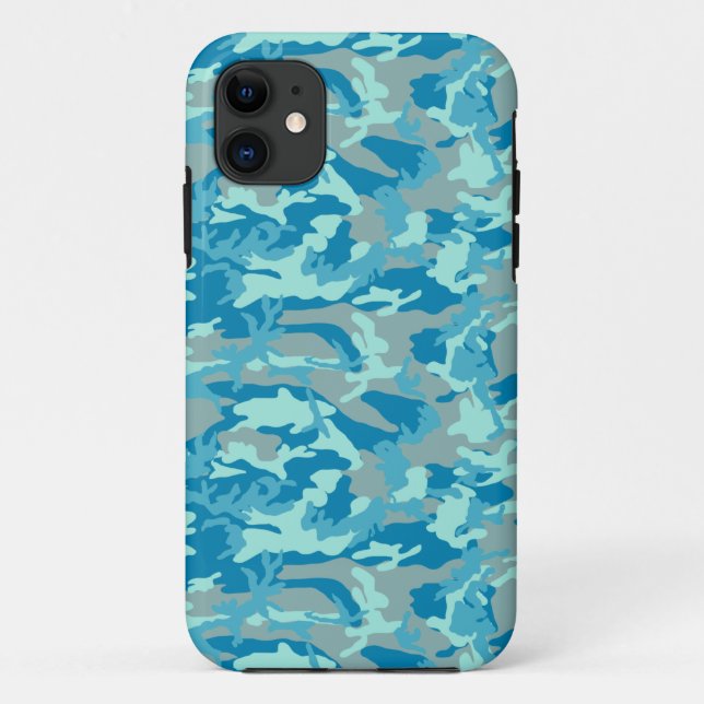 BlueBlast-Tarnmuster Case-Mate iPhone Hülle (Rückseite)