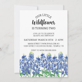 Bluebonnet Birthday Texas Blume herunterladen Einladung
