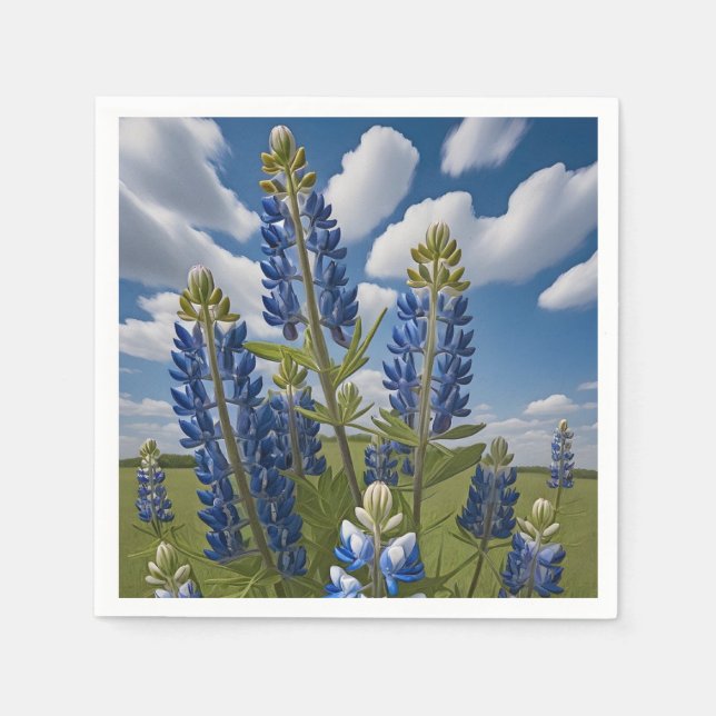 Bluebonnet Blume Paper Napkins Serviette (Vorderseite)
