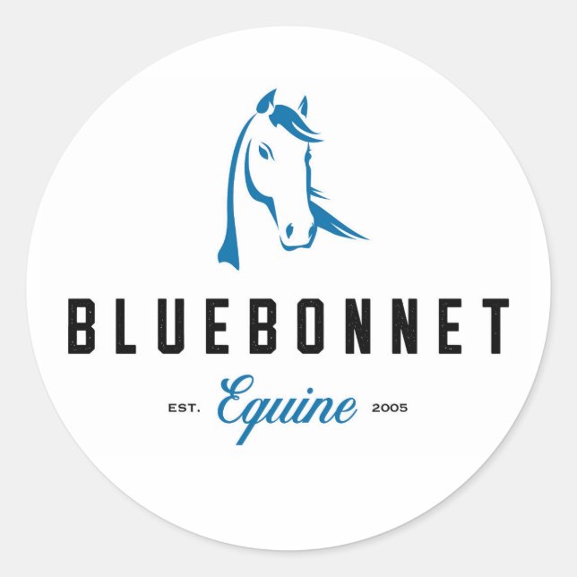 Bluebonnet Equine Stickers (Vorderseite)