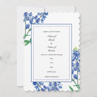 Bluebonnet Hochzeitseinladung Einladung
