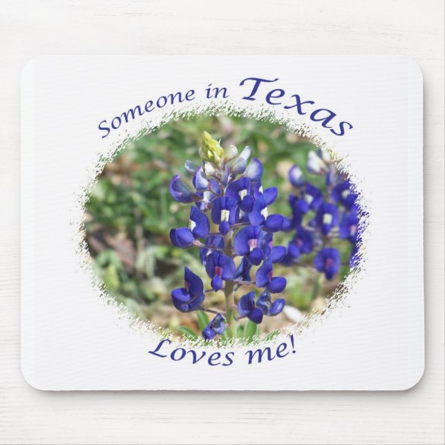 Bluebonnet "jemand in Texas-Lieben ich" Mousepad (Vorne)