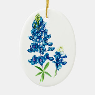 Bluebonnet Keramik Ornament