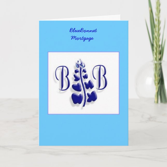 BlueBonnet-Logo Karte (Vorderseite)