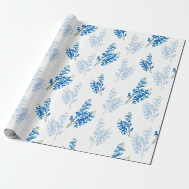 Bluebonnet Muster Geschenkpapier (Ungerollt)