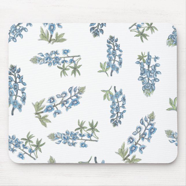 Bluebonnet Muster Mousepad (Vorne)