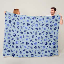 Bluebonnet Pet Lover Blanket - Texas Floral Throw Fleecedecke