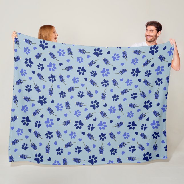 Bluebonnet Pet Lover Blanket - Texas Floral Throw Fleecedecke (Beispiel)