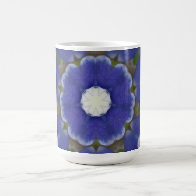 Bluebonnet Petal Kaleidoskop Kaffeetasse (Mittel)