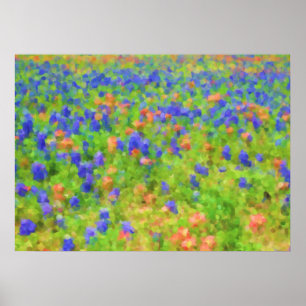 Bluebonnet-Poster des Impressionisten Poster