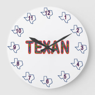 Bluebonnet Texan Große Wanduhr