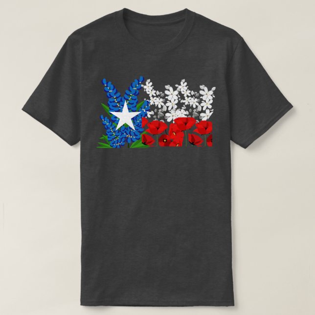 Bluebonnet Texas Flag TShirt (Design vorne)