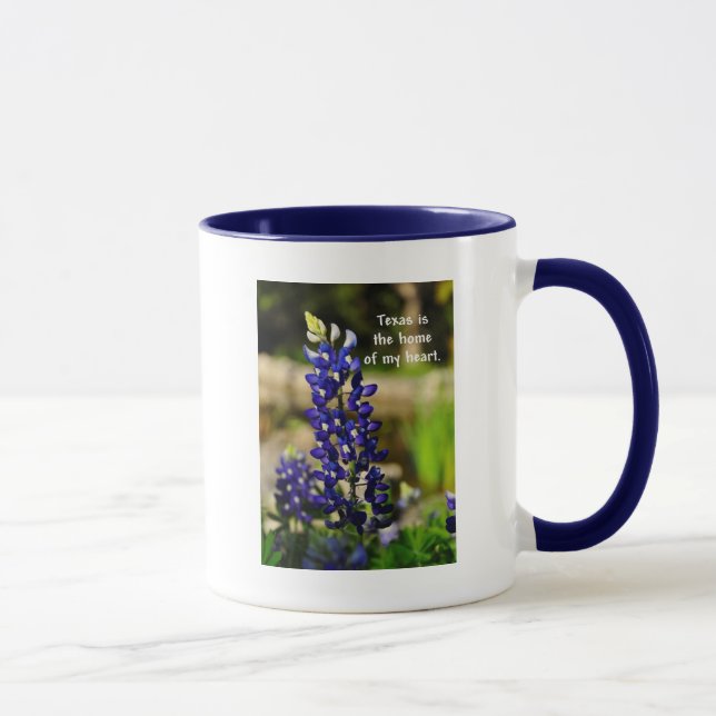 Bluebonnet "Texas ist das Zuhause meines Herzens" Tasse (Rechts)