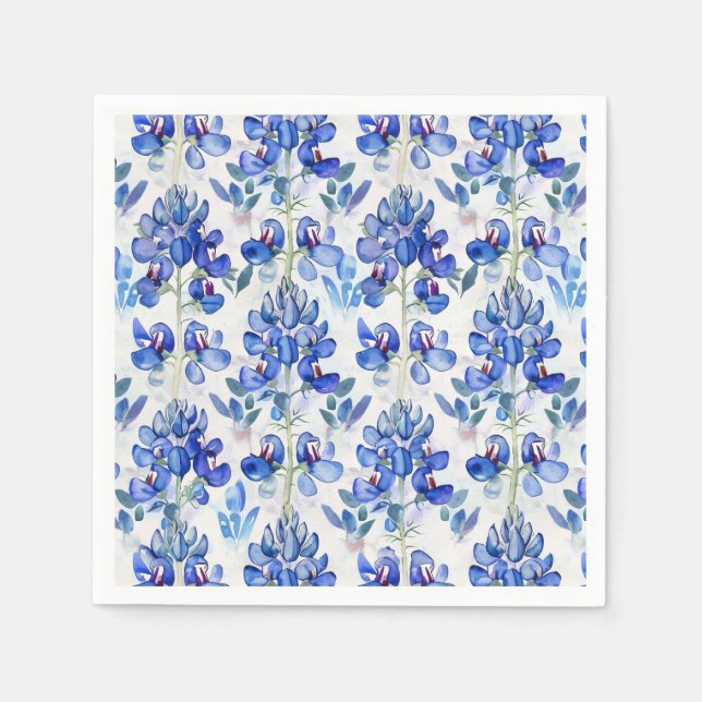 Bluebonnet Texas Wild Blume Pattern Serviette (Vorderseite)