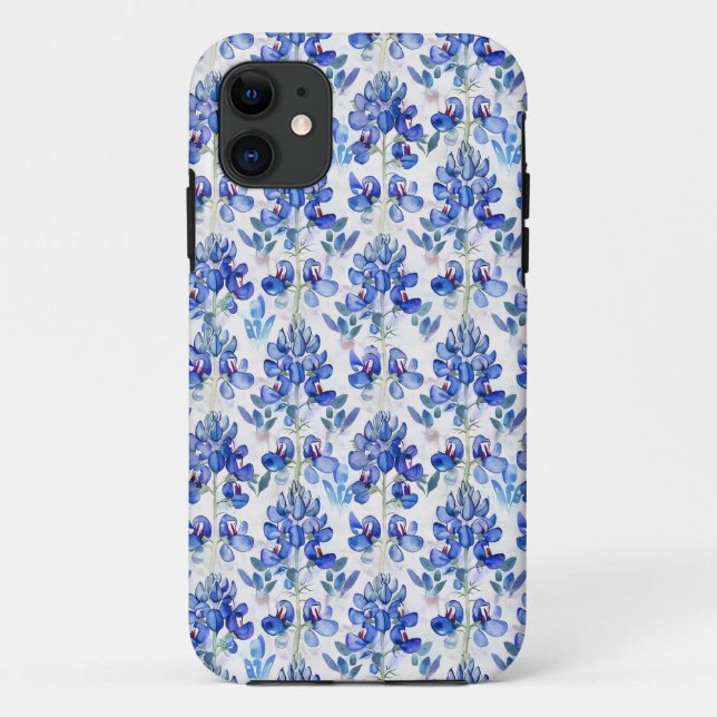 Bluebonnet Texas Wildblume - Blue Floral Case-Mate iPhone Hülle (Rückseite)