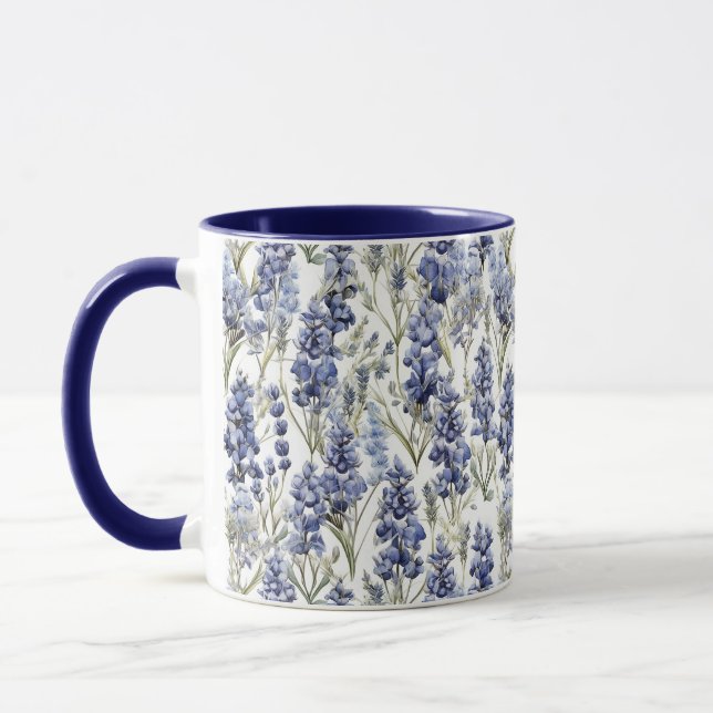 Bluebonnet Wildblume Muster, Texas Staat Blume Tasse (Links)