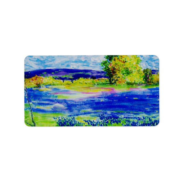 Bluebonnet-Wildblumen Adressaufkleber (Vorne)