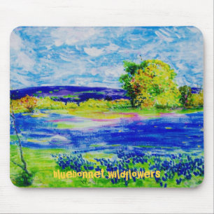 Bluebonnet-Wildblumen Mousepad