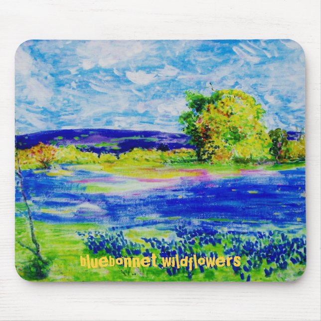 Bluebonnet-Wildblumen Mousepad (Vorne)