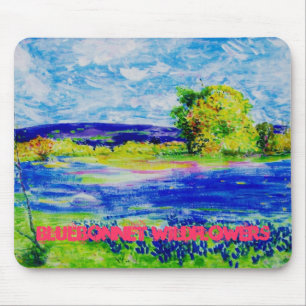 Bluebonnet-Wildblumen Mousepad