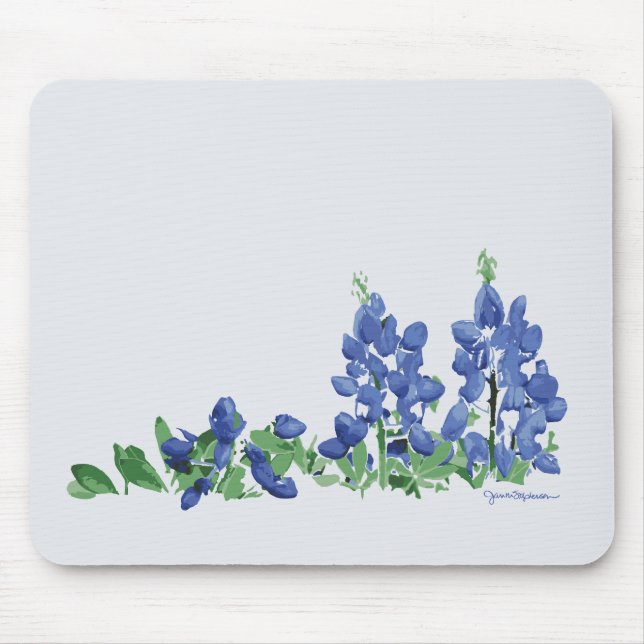 Bluebonnet Wilde Blume, Texas-Blume Mousepad (Vorne)