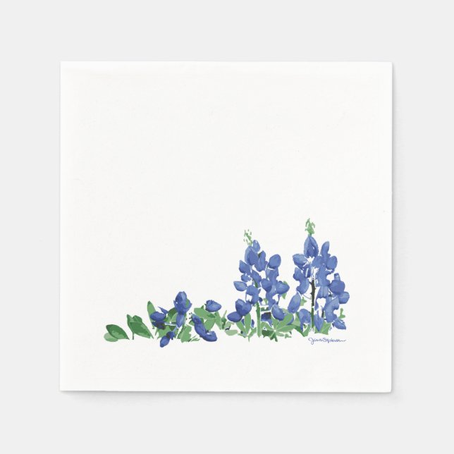 Bluebonnet Wilde Blume, Texas-Blume Serviette (Vorderseite)