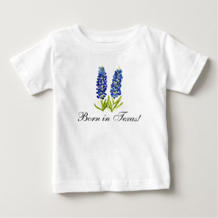 Bluebonnets Aquarell Floral Boy Baby Baby T-shirt