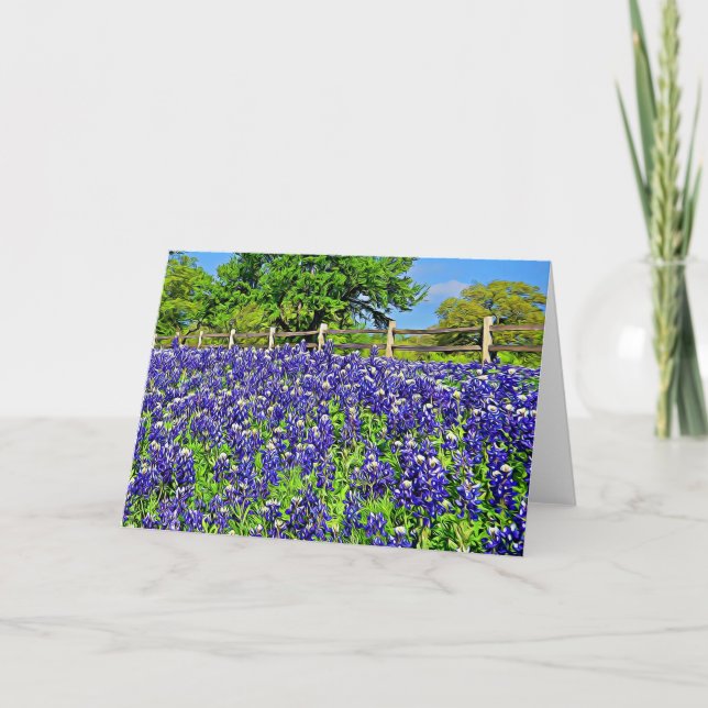 Bluebonnets Art Scripture Card Psalm 145:5 Karte (Vorderseite)