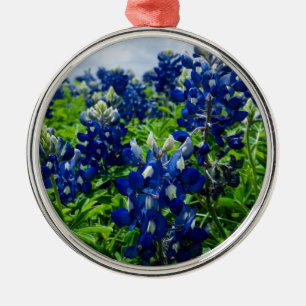 Bluebonnets Blue Floral Texas Texan Elegant Ornament Aus Metall