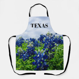 Bluebonnets Blue Floral Texas Texan Elegant Schürze