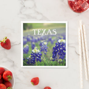 Bluebonnets Blue Flowers Texas Floral Serviette
