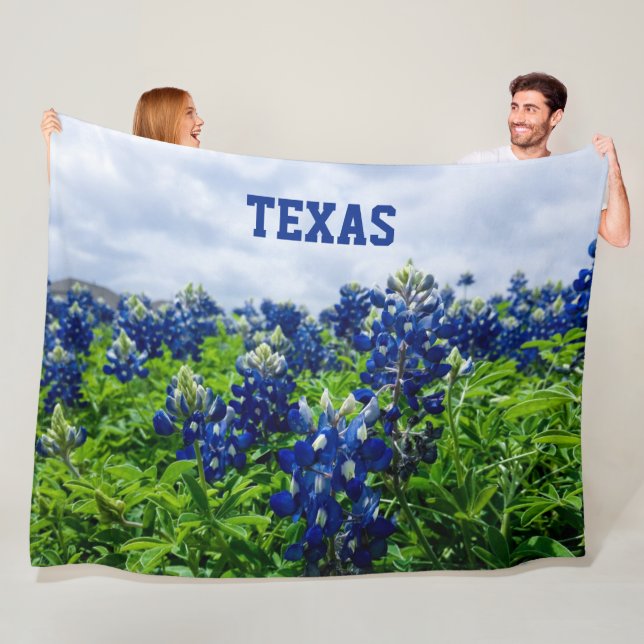 Bluebonnets Blue Flowers Texas texan Floral Fleece (Beispiel)