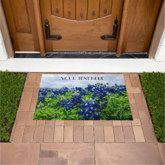 Bluebonnets Blue Flowers Texas texan Floral Fußmatte