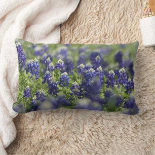 Bluebonnets Blue Flowers Texas texan Floral Lendenkissen