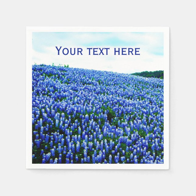 Bluebonnets Blue Flowers Texas Texan Floral Serviette (Vorderseite)