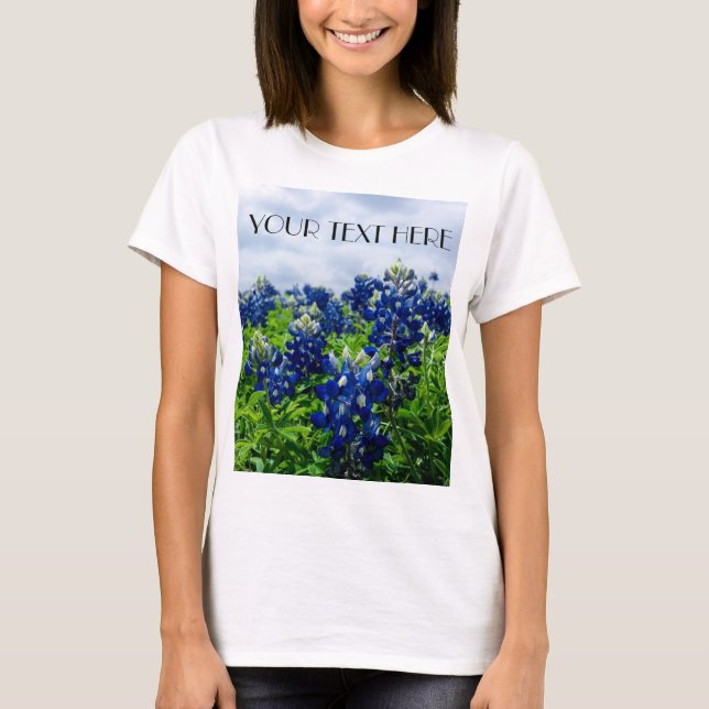 Bluebonnets Blue Flowers Texas texan Floral T-Shirt (Vorderseite)