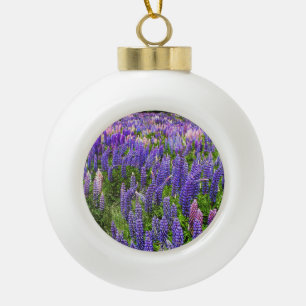 Bluebonnets Blue Flowers Texas Texan Lupine Keramik Kugel-Ornament